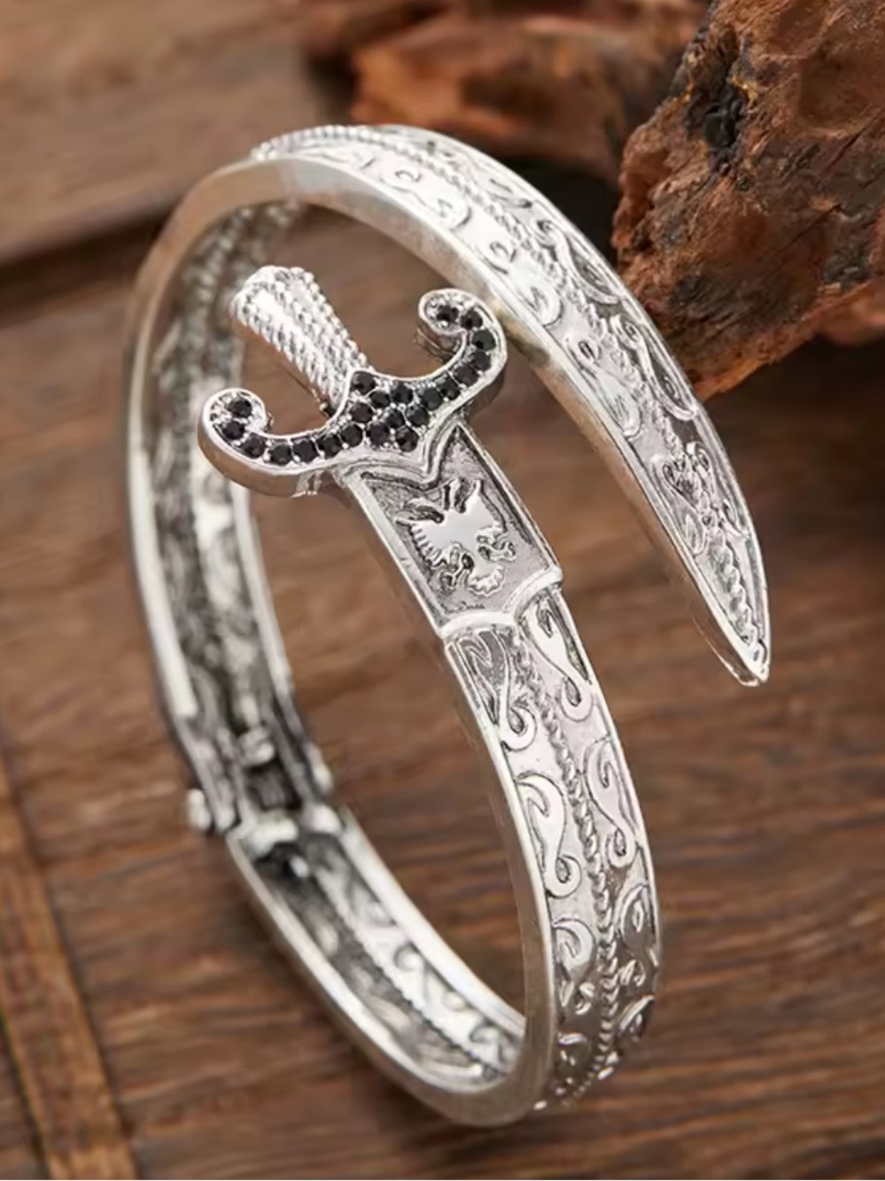 $4 Silver Engraved Sword Cuff Bracelet $4 WHEN BUNDLED WITH 3 OR MORE ITEMS